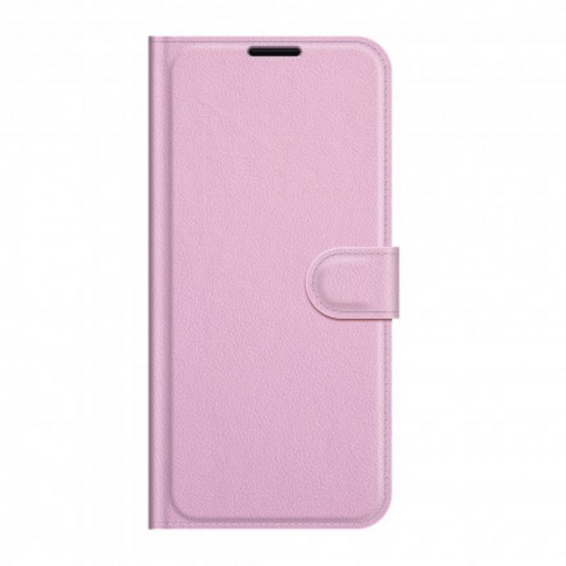 Capa Folio Para Moto G30 / G10 Efeito Lichia Clássico