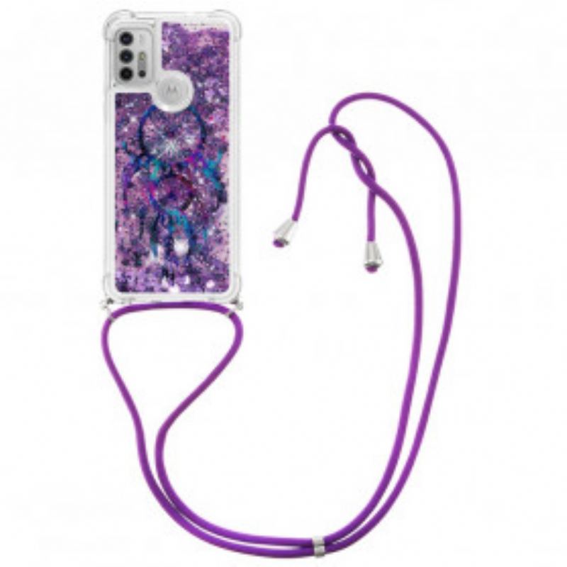 Capa Para Moto G30 / G10 De celular Apanhador De Sonhos Com Cordão De Lantejoulas