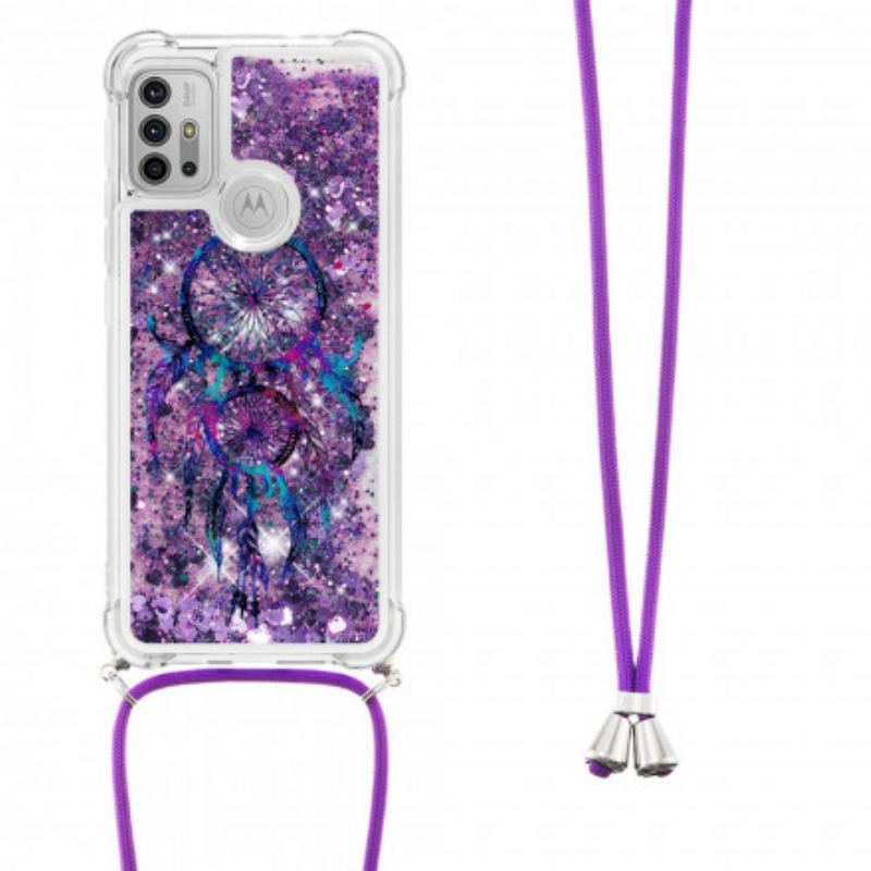 Capa Para Moto G30 / G10 De celular Apanhador De Sonhos Com Cordão De Lantejoulas