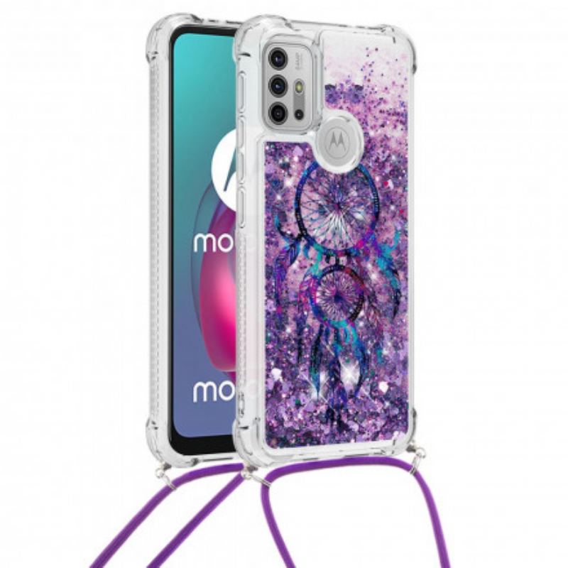 Capa Para Moto G30 / G10 De celular Apanhador De Sonhos Com Cordão De Lantejoulas
