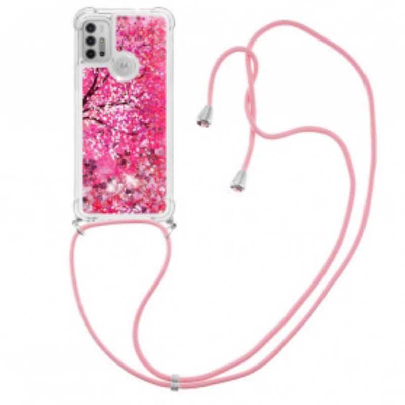 Capa Para Moto G30 / G10 De celular Árvore De Cordão De Lantejoulas