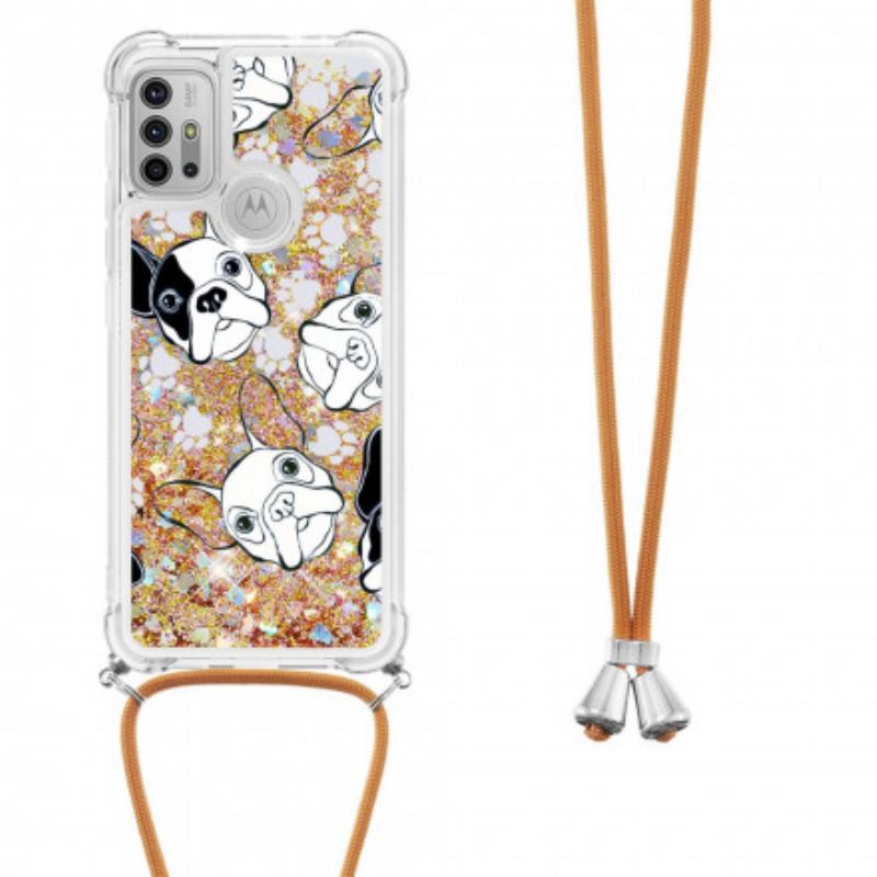 Capa Para Moto G30 / G10 De celular Cadelas De Lantejoulas