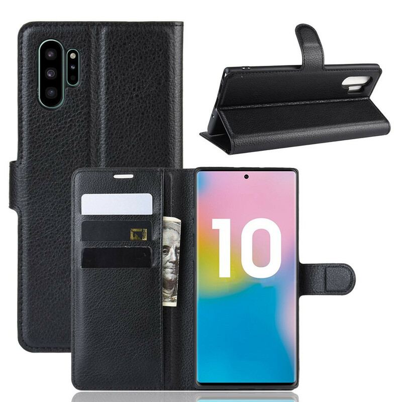 Capa Flip Para Samsung Galaxy Note 10 Plus Cores Clássicas