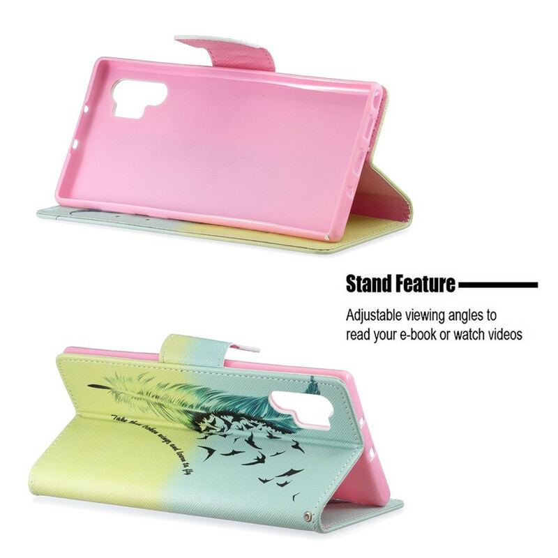 Capa Folio Para Samsung Galaxy Note 10 Plus Aprender A Voar