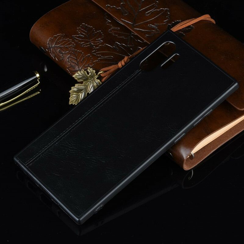 Capa Para Samsung Galaxy Note 10 Plus Costura De Couro Estilo