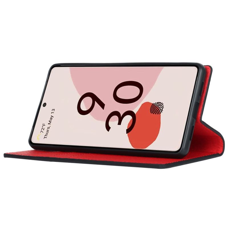 Capa De Celular Para Google Pixel 7 De Cordão Flip Correia De Couro Litchi Genuíno