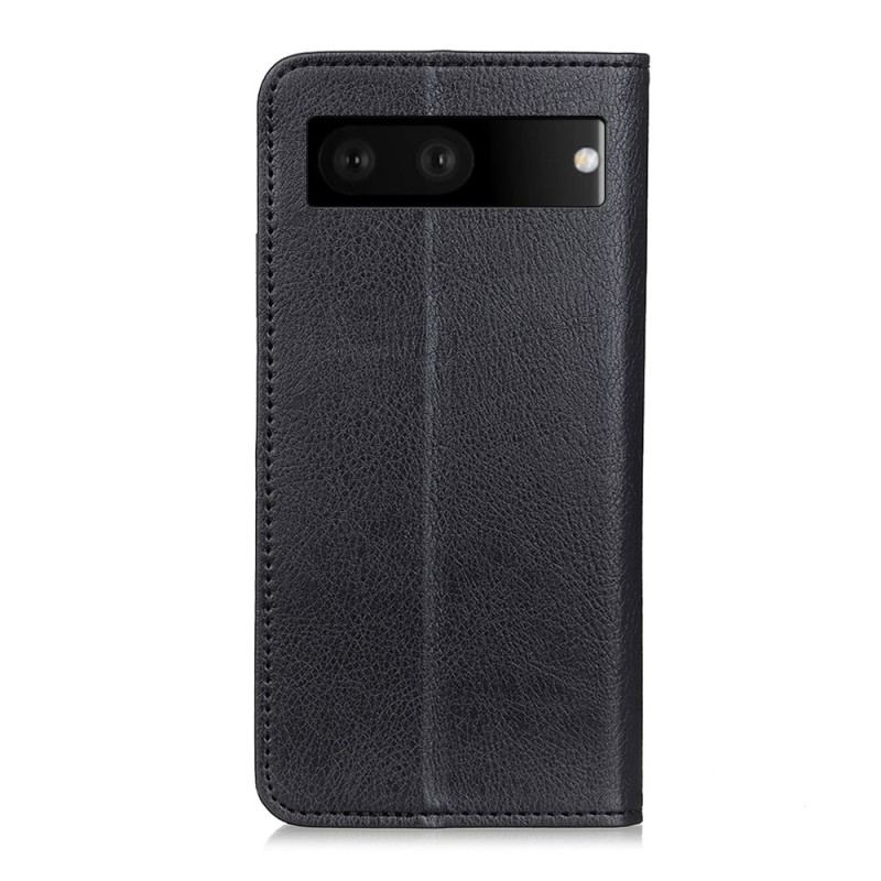 Capa De Celular Para Google Pixel 7 Flip Couro Rachado De Lichia