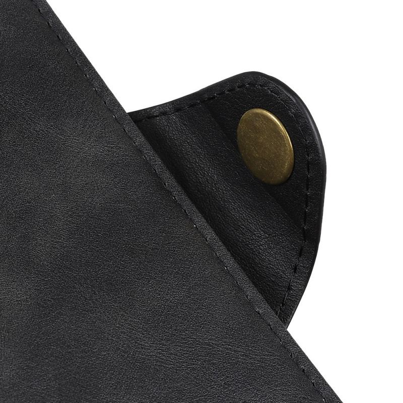 Capa Em Pele Para Google Pixel 7 Botão Magnético De Couro Falso