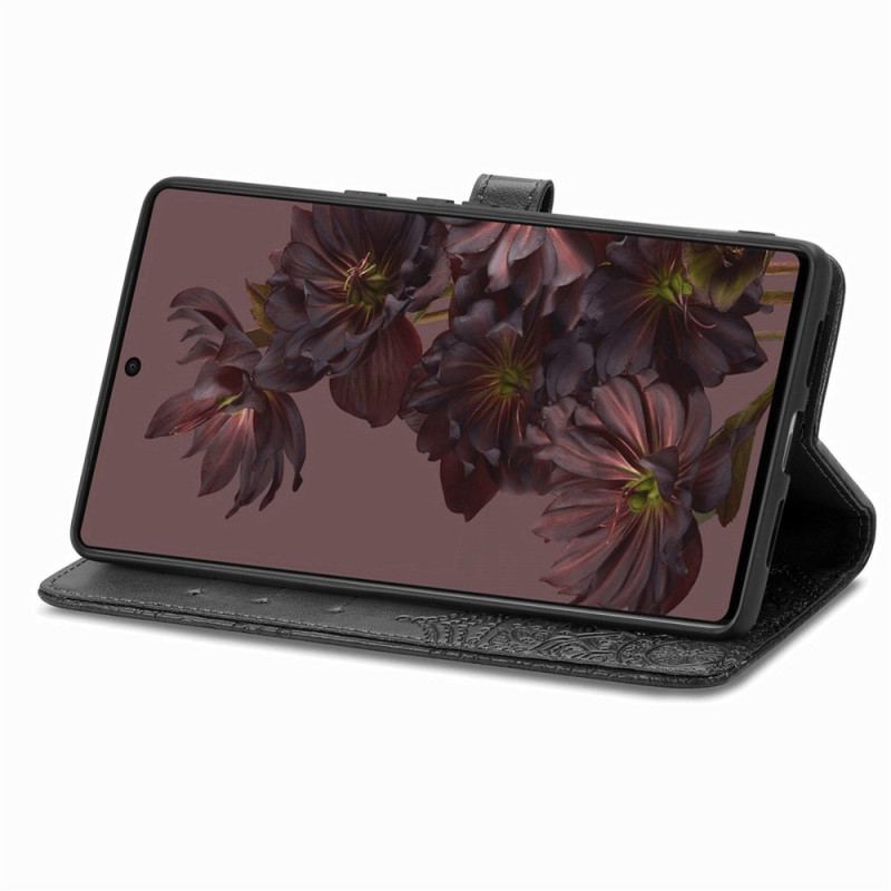 Capa Flip Para Google Pixel 7 De Cordão Mandala Retrô Com Tiras