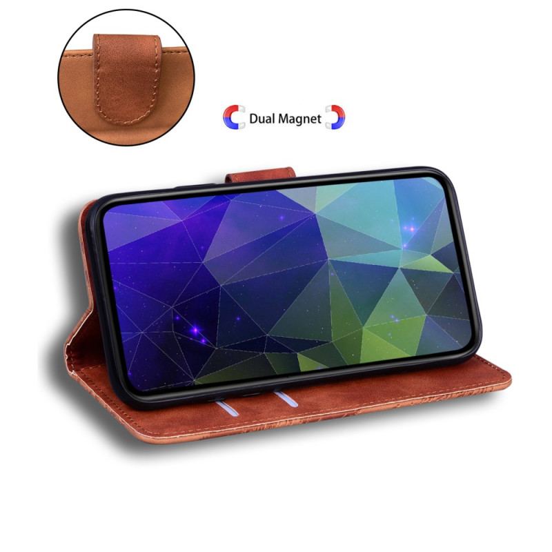 Capa Flip Para Google Pixel 7 Estilo De Couro Liso