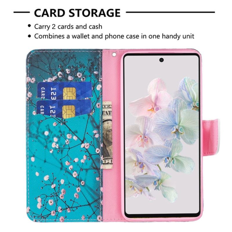 Capa Flip Para Google Pixel 7 Ramos Floridos
