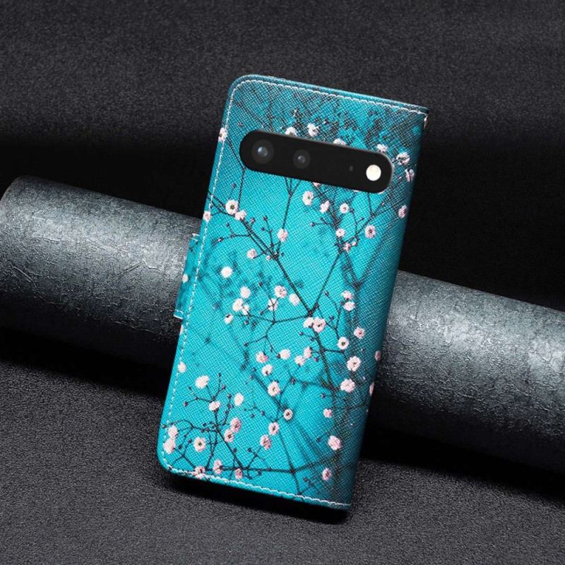 Capa Flip Para Google Pixel 7 Ramos Floridos