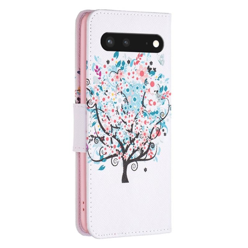 Capa Folio Para Google Pixel 7 Árvore Florida