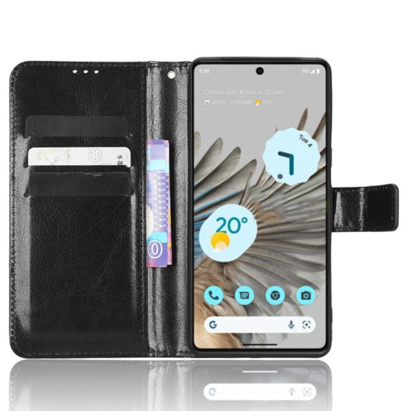 Capa Folio Para Google Pixel 7 De Cordão Tiras Chamativas