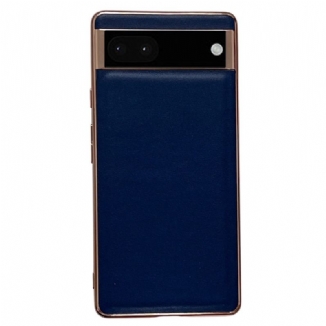 Capa Para Google Pixel 7 Elegância Em Couro Genuíno