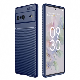 Capa Para Google Pixel 7 Textura Flexível De Fibra De Carbono