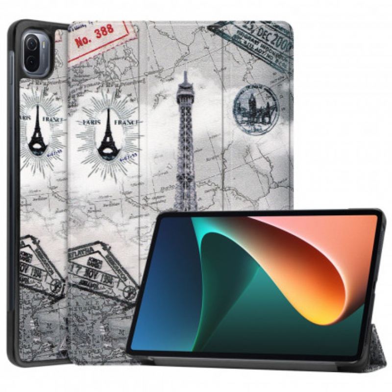 Capa De Celular Para Xiaomi Pad 5 Suporte Para Caneta Torre Eiffel