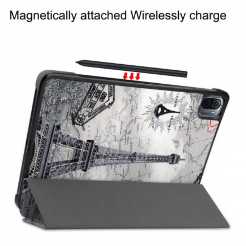 Capa De Celular Para Xiaomi Pad 5 Suporte Para Caneta Torre Eiffel