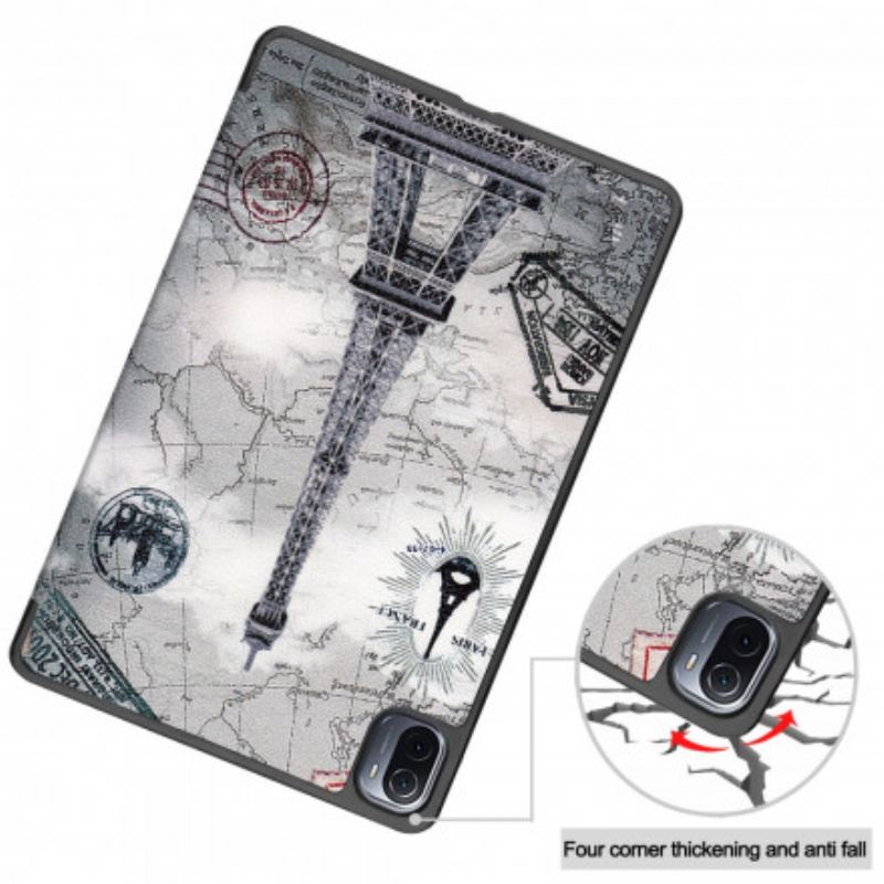 Capa De Celular Para Xiaomi Pad 5 Suporte Para Caneta Torre Eiffel