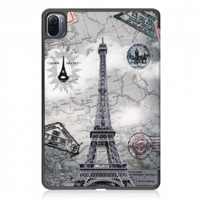 Capa De Celular Para Xiaomi Pad 5 Suporte Para Caneta Torre Eiffel