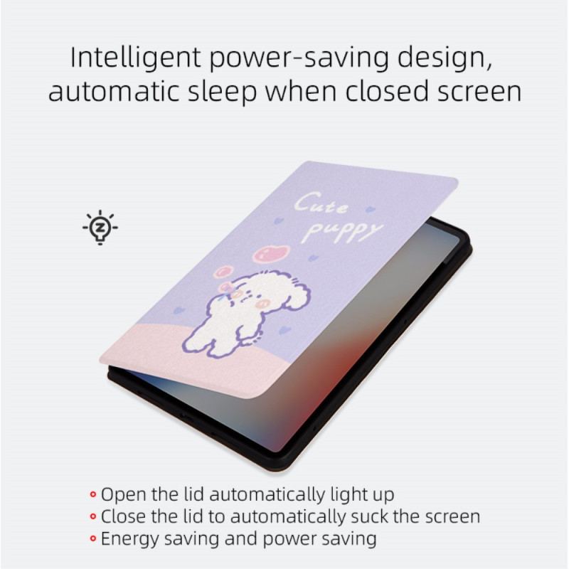 Capa Para Xiaomi Pad 5 Crocodilo Assobiando De Couro Sintético