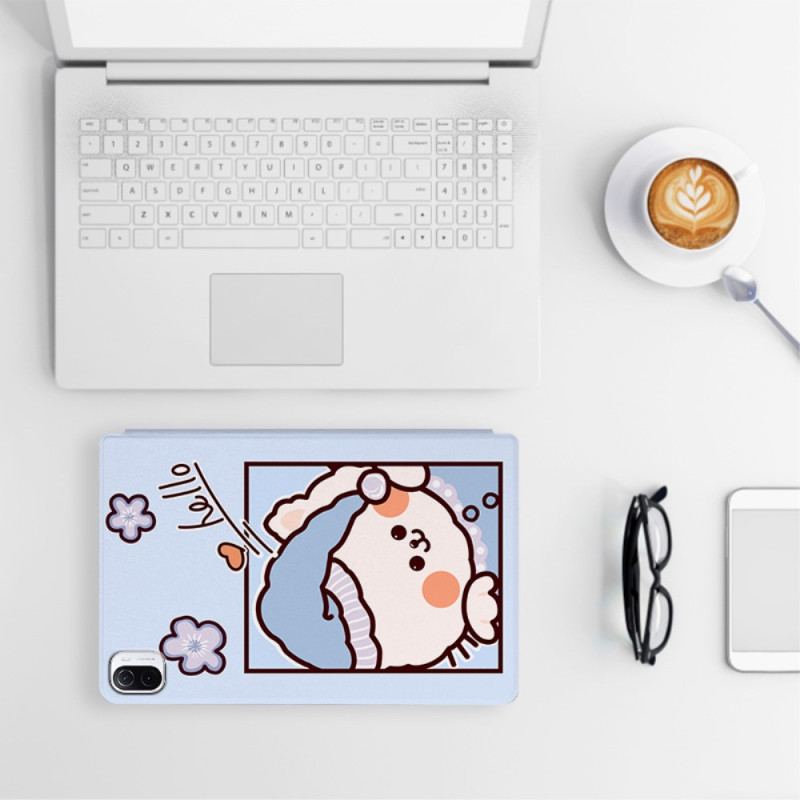 Capa Para Xiaomi Pad 5 Crocodilo Assobiando De Couro Sintético