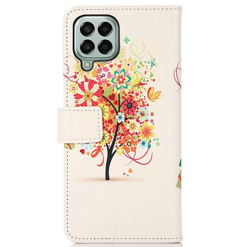 Capa De Couro Para Samsung Galaxy M33 5G Árvore Florida