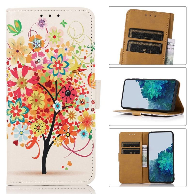 Capa De Couro Para Samsung Galaxy M33 5G Árvore Florida