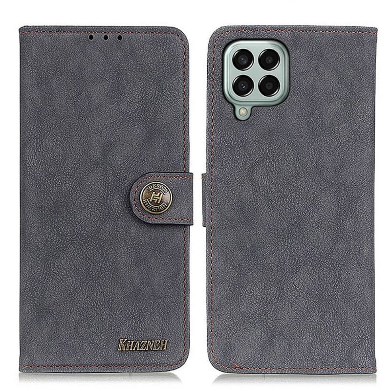 Capa De Couro Para Samsung Galaxy M33 5G Couro Rachado Khazneh