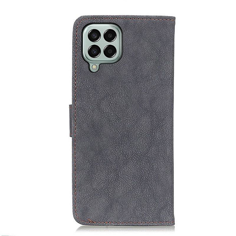 Capa De Couro Para Samsung Galaxy M33 5G Couro Rachado Khazneh