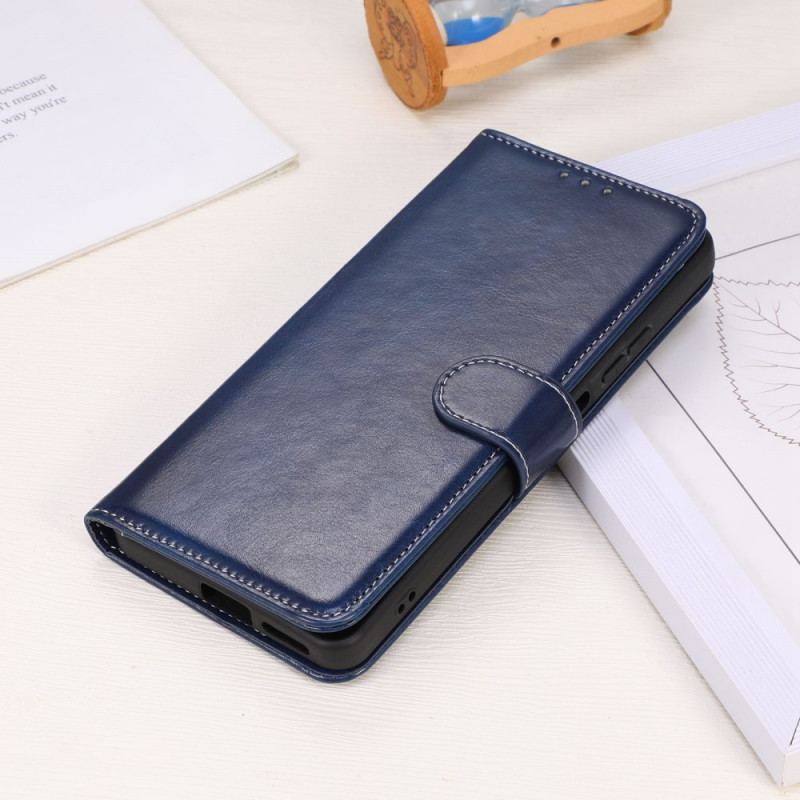 Capa Em Pele Para Samsung Galaxy M33 5G Estilo De Couro E Costuras