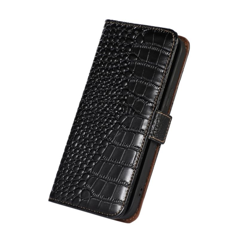 Capa Em Pele Para Samsung Galaxy M33 5G Rfid Estilo Crocodilo