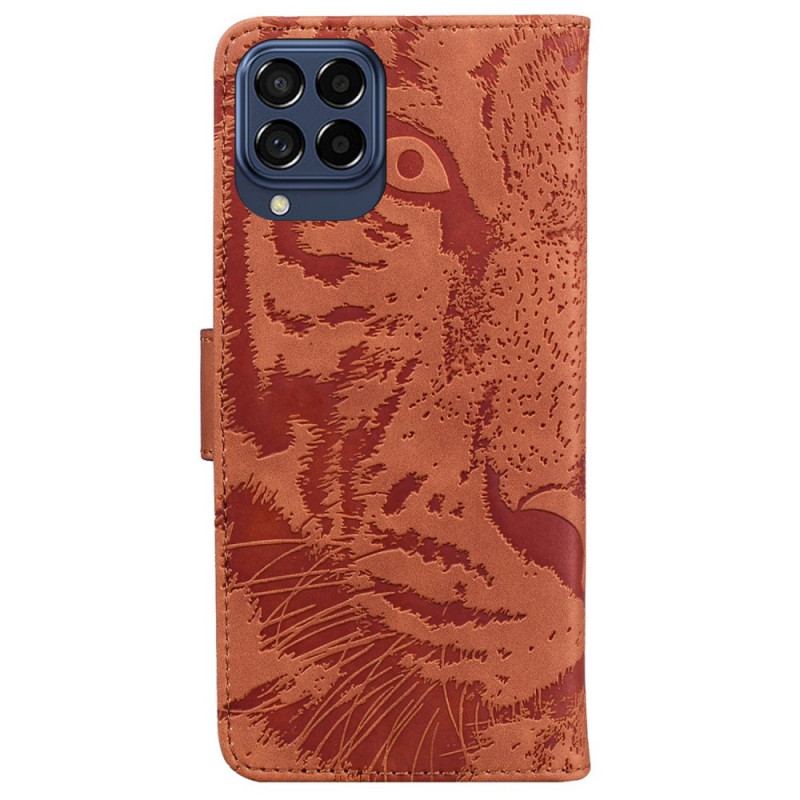 Capa Flip Para Samsung Galaxy M33 5G Estampa De Tigre