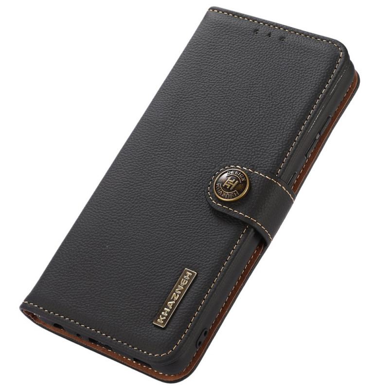 Capa Flip Para Samsung Galaxy M33 5G Khazneh Rfid Couro Genuíno