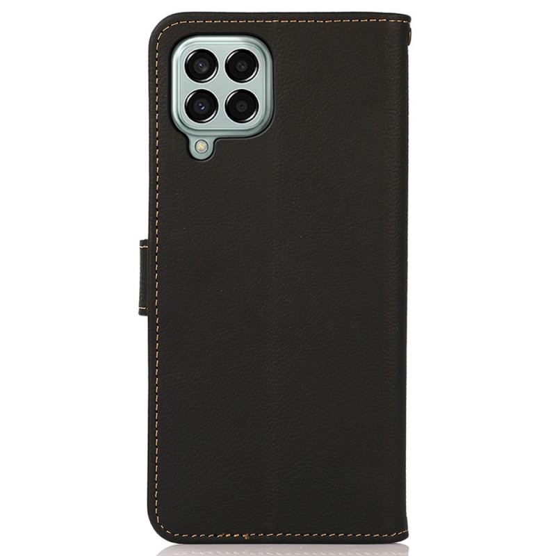 Capa Flip Para Samsung Galaxy M33 5G Khazneh Rfid Couro Genuíno