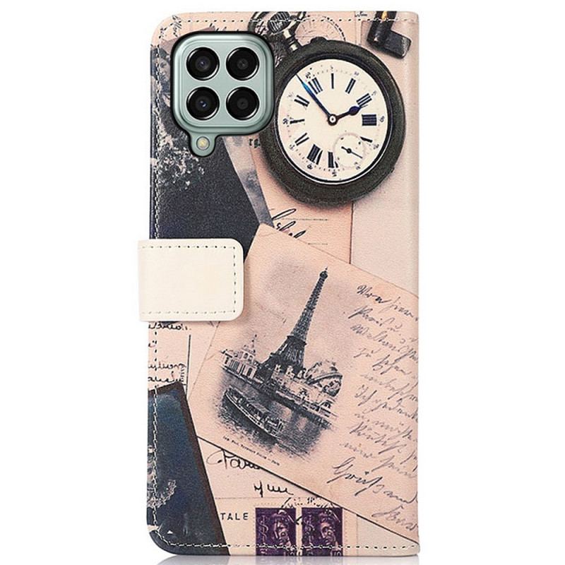 Capa Flip Para Samsung Galaxy M33 5G Poética Torre Eiffel