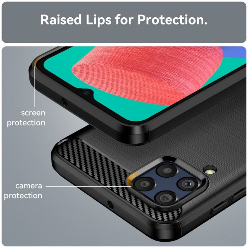 Capa Para Samsung Galaxy M33 5G Fibra De Carbono Escovada