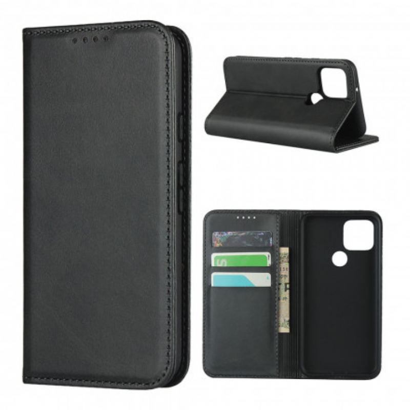 Capa De Celular Para Google Pixel 5 Flip Couro Rachado