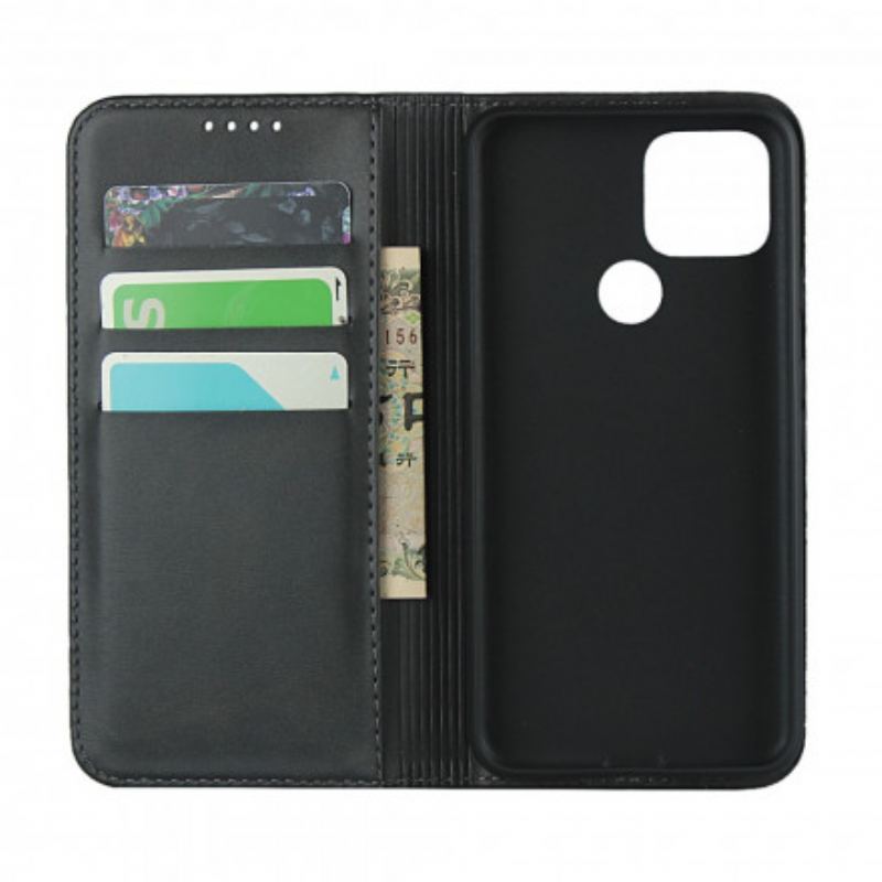 Capa De Celular Para Google Pixel 5 Flip Couro Rachado