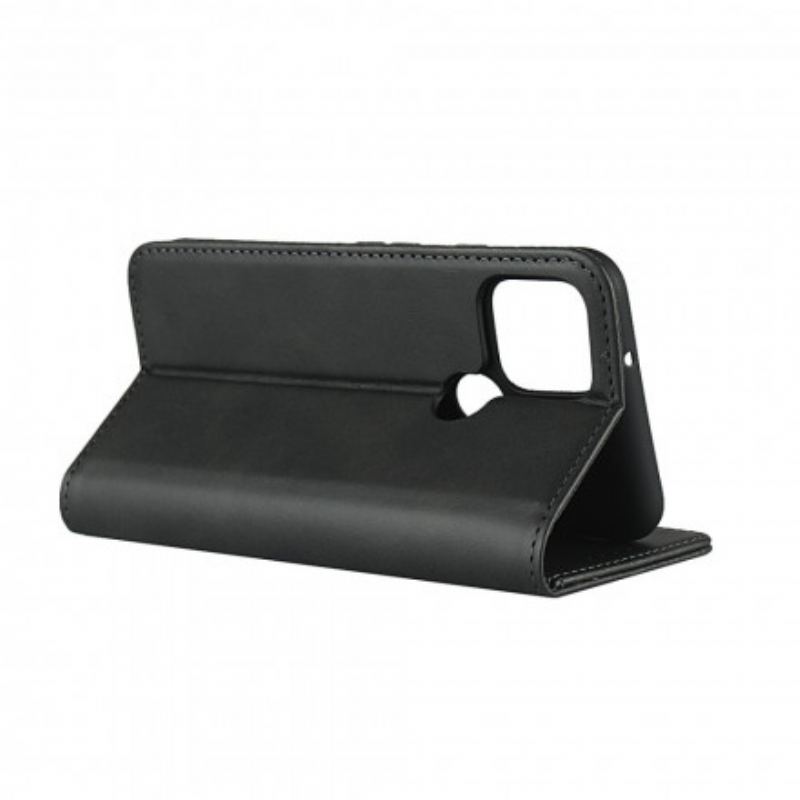 Capa De Celular Para Google Pixel 5 Flip Couro Rachado