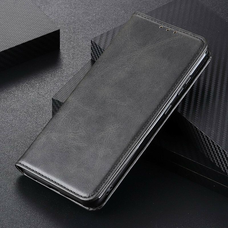 Capa De Celular Para Google Pixel 5 Flip Couro Rachado Fosco