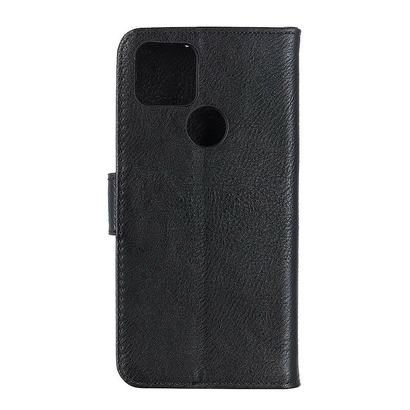 Capa Folio Para Google Pixel 5 Imitação De Couro Khazneh