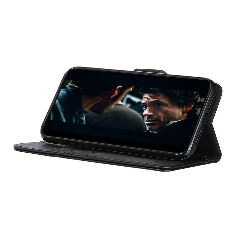 Capa Folio Para Google Pixel 5 Imitação De Couro Khazneh