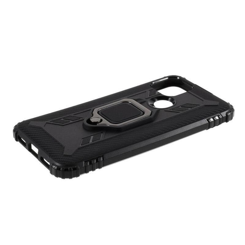 Capa Para Google Pixel 5 Anel E Fibra De Carbono