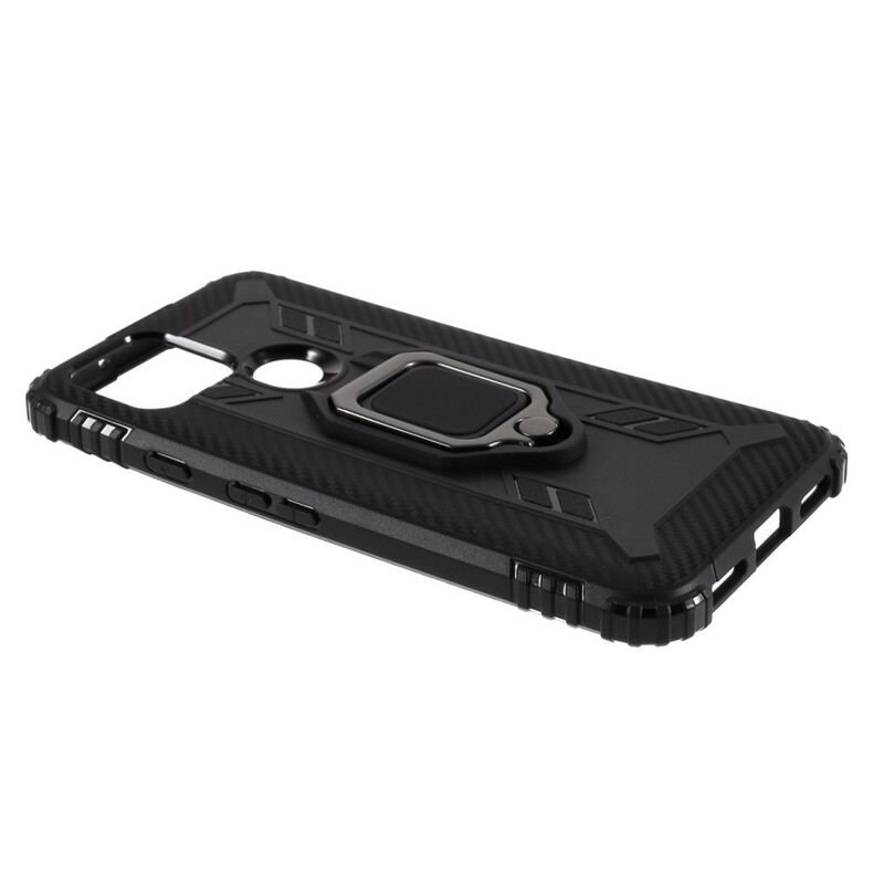 Capa Para Google Pixel 5 Anel E Fibra De Carbono