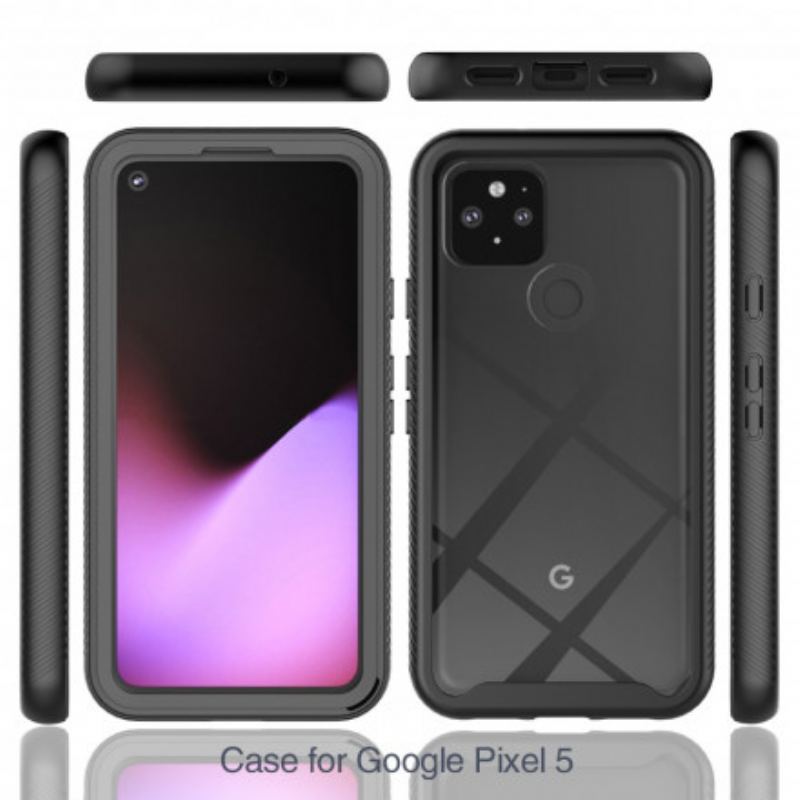 Capa Para Google Pixel 5 Bordas Chanfradas Híbridas