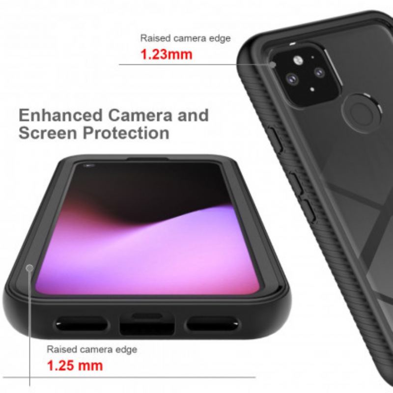 Capa Para Google Pixel 5 Bordas Chanfradas Híbridas