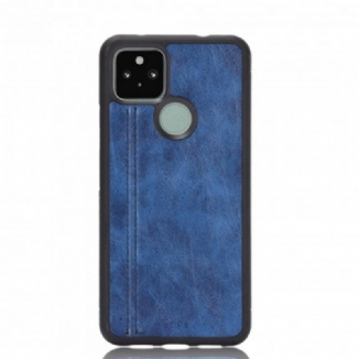 Capa Para Google Pixel 5 Efeito Couro Couture