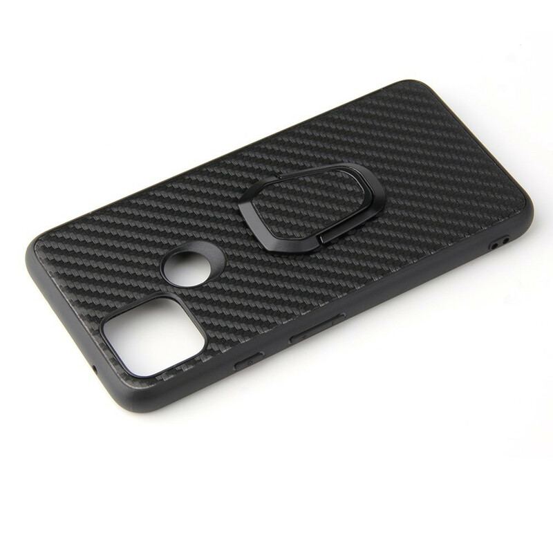 Capa Para Google Pixel 5 Suporte De Anel De Fibra De Carbono