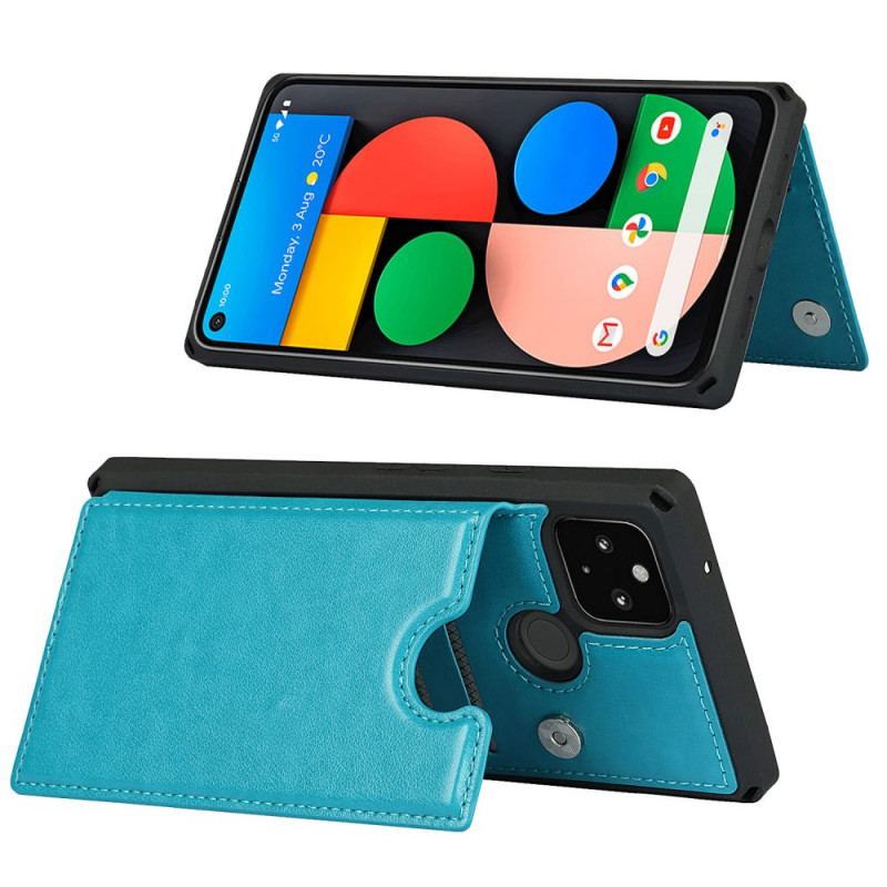 Capa Para Google Pixel 5 Suporte Para Cartão E Cordão